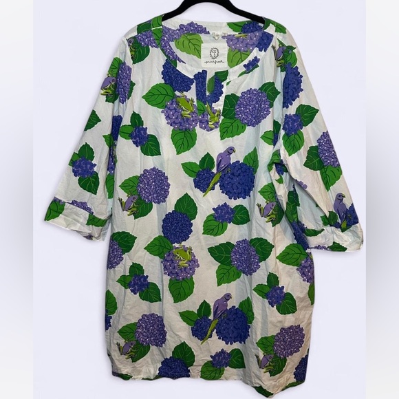 Printfresh Other - Printfresh Purple and Green Floral Pajama Top